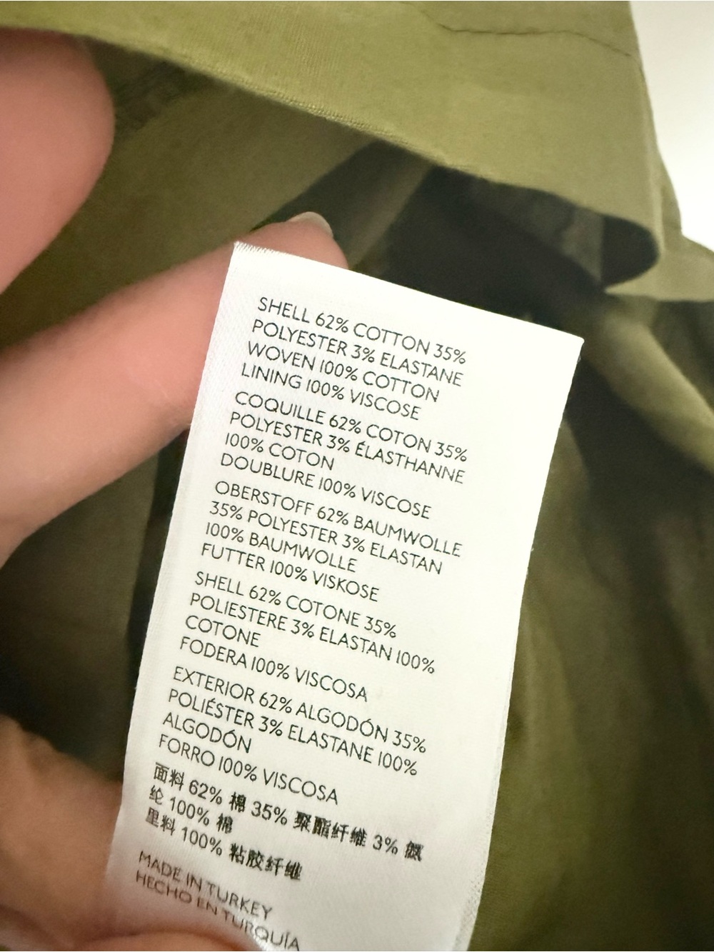 Maeve Anthropologie Olive Green Puff-Sleeve Button Mini Dress Size 3X - Picture 8 of 8